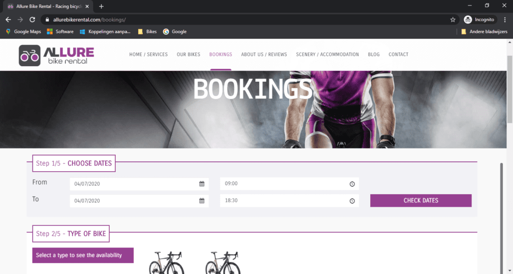 Image to booking your road bike for cycling holiday in Spain